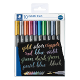 Feutre pinceau Staedtler Metallic étui 10 couleurs