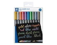 Staedtler Metallic Brush Pen Set 10 Colors