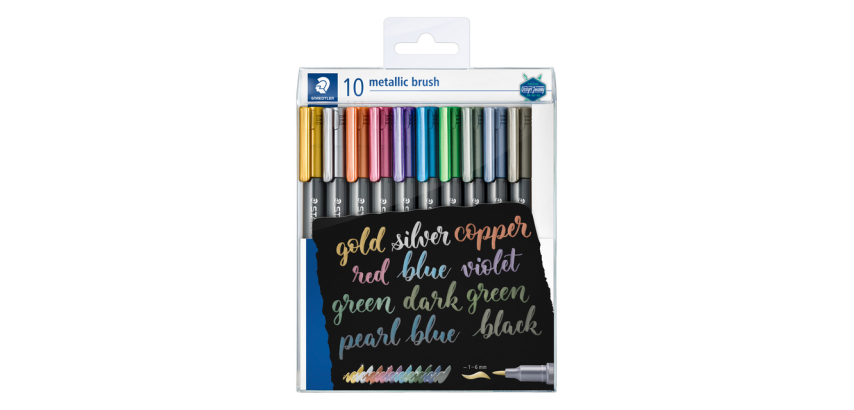 Staedtler Metallic Brush Pen Set 10 Colors