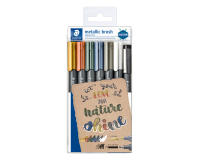 Feutre pinceau Staedtler Metallic étui 7 couleurs