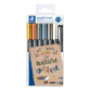 Feutre pinceau Staedtler Metallic étui 7 couleurs