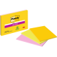 Bloc-mémos Post-it 6445 Super Sticky 152x101mm assorti 3 pièces