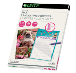 Pochette de plastification Leitz A4 2x125 microns EVA mat 100 pièces