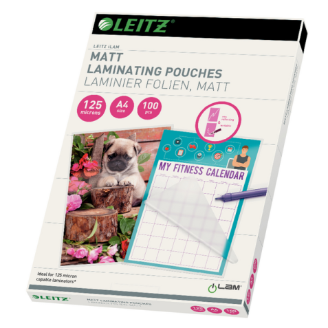 Pochette de plastification Leitz A4 2x125 microns EVA mat 100 pièces