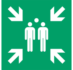 Pictogramme Djois Point de rassemblement 300x300mm vert