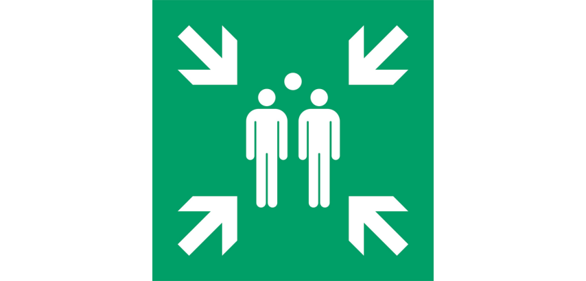 Pictogramme Djois Point de rassemblement 300x300mm vert