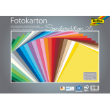 Carton photo Folia double-face 50x70cm 300g 25 feuilles assorti