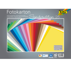 Carton photo Folia double-face 50x70cm 300g 25 feuilles assorti