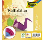 Papier à plier Folia double-face 80g 15x15cm 50 feuilles 10 couleurs duo