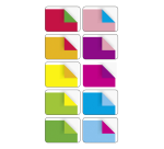 Papier à plier Folia double-face 80g 15x15cm 50 feuilles 10 couleurs duo