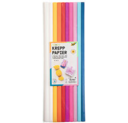Papier crépon Folia 50x200cm 10 couleurs mélangées