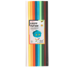 Papier crépon Folia 50x200cm 10 rouleaux couleurs basiques