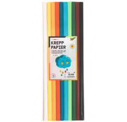 Papier crépon Folia 50x200cm 10 couleurs basiques