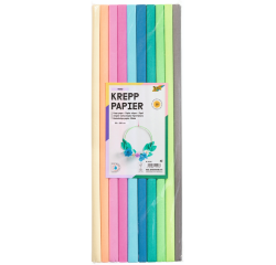 Papier crépon Folia 200x50cm 10 couleurs tendance