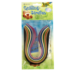 Bandes Quilling Folia 0,4x34,5cm et 0,8x34,5cm 280 pièces assorti