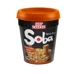 Noodles Nissin Soba Cup Sukiyaki Beef cup