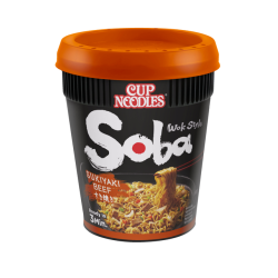 Noodles Nissin Soba sukiyaki beef cup