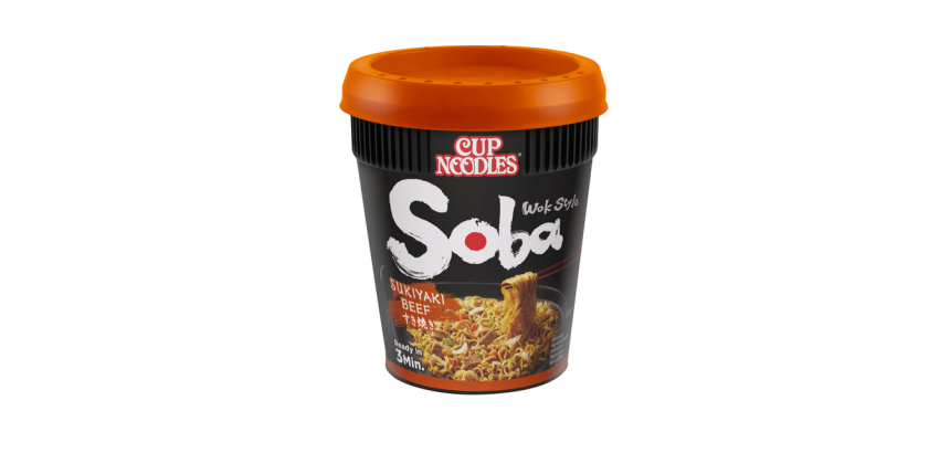 Noodles Nissin Soba Cup Sukiyaki Beef cup