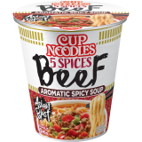 Noodles Nissin 5 spices beef cup