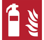 Pictogram bordje Djois Brandblusser 150x150mm rood