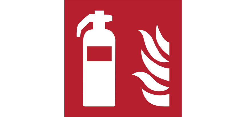 Pictogram bordje Djois Brandblusser 150x150mm rood