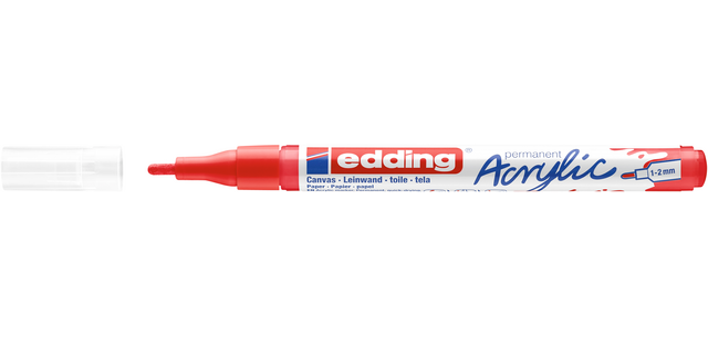 Acrylic marker edding e-5300 Fine traffic red