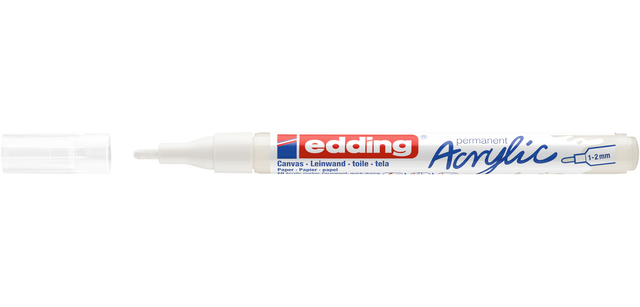 Marqueur acrylique edding e-5300 Fin blanc trafic