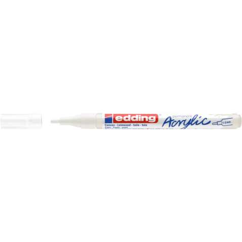 Marqueur acrylique edding e-5300 Fin blanc trafic