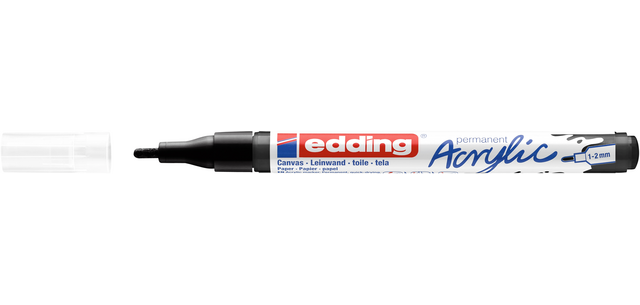 Marqueur acrylique edding e-5300 Fin noir