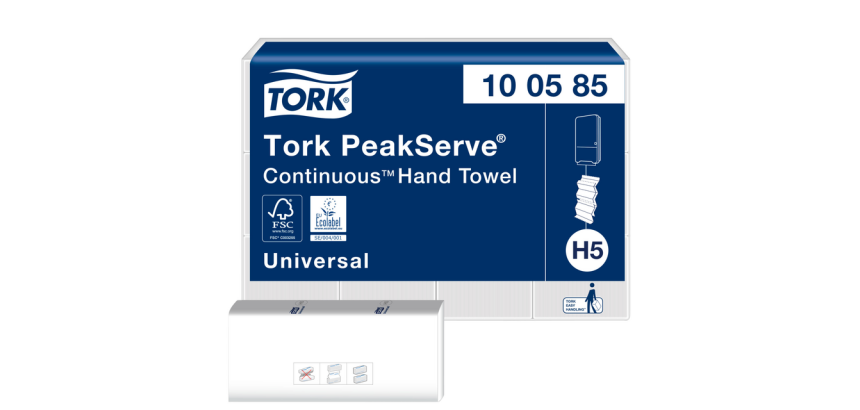 Essuie-mains Tork H5 PeakServe Universal 100585 1 épaisseur 201x225mm blanc 12x 410 feuilles