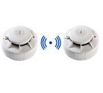 Détecteur de fumée Fito connectable optique sans fil avec batterie 3V
