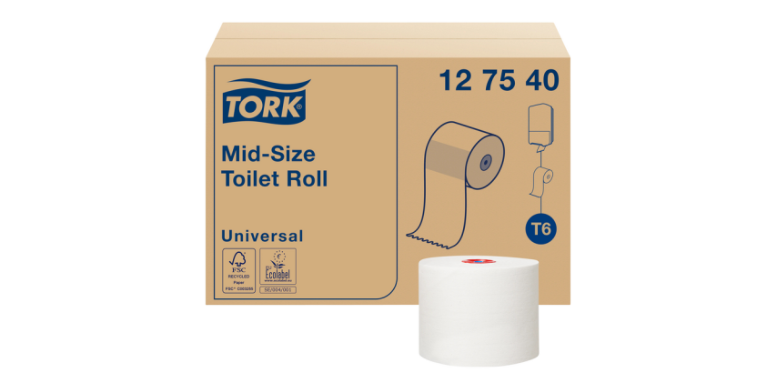 Toiletpapier Tork T6 Universal systeemrol 1-laags 135m wit 127540