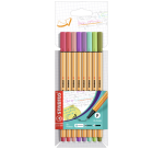 Fineliner STABILO point 88/8 fijn assorti etui à 8 stuks