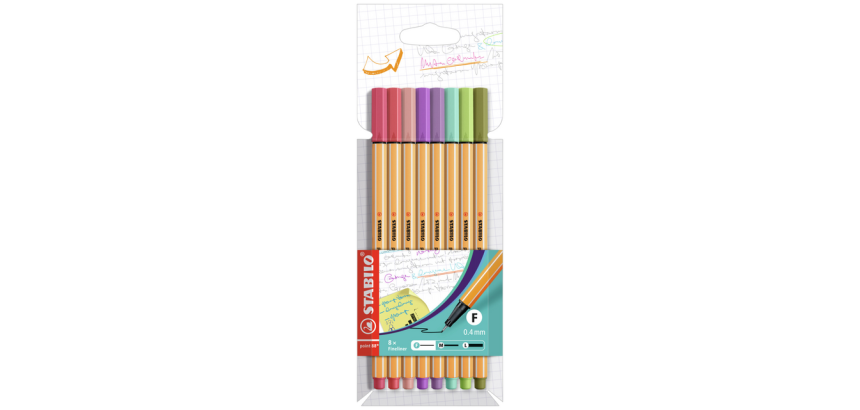 STABILO point 88 Fineliner set of 8 colors