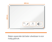 Tableau blanc Nobo Premium Plus 60x90cm acier laqué