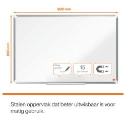 Tableau blanc Nobo Premium Plus 60x90cm acier laqué