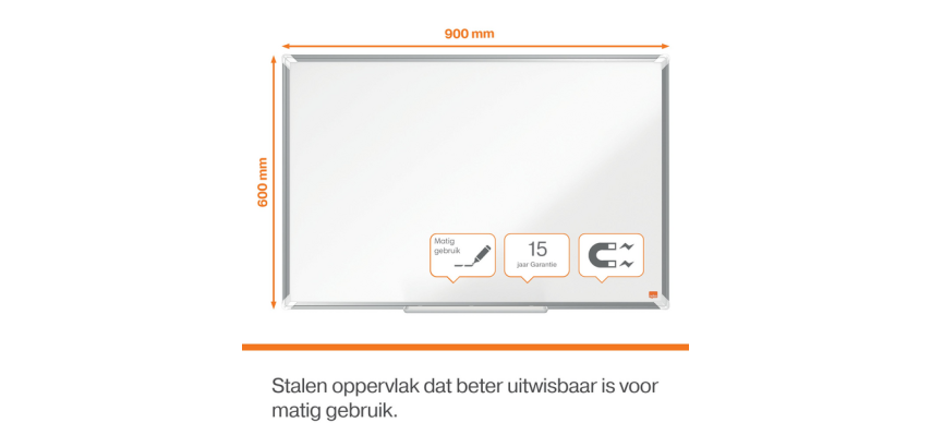 Nobo Premium Plus Whiteboard 60x90cm Lacquered Steel