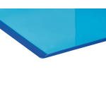 Boekensteun MAUL 10x10x13cm acryl set 2 neon blauw transparant