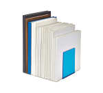 Boekensteun MAUL 10x10x13cm acryl set 2 neon blauw transparant