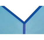 Boekensteun MAUL 10x10x13cm acryl set 2 neon blauw transparant