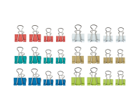 Pince à papier MAUL 215 Foldback 7mm + 9mm assorti 24 pièces