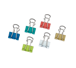 Pince à papier MAUL 215 Foldback 7mm + 9mm assorti 24 pièces