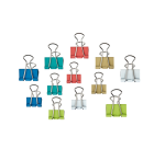 Pince à papier MAUL 215 Foldback 7mm + 9mm assorti 24 pièces