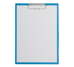 Porte-bloc avec rabat MAUL A4 portrait avec boucle-stylo PVC bleu clair néon