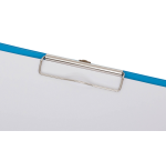 Porte-bloc avec rabat MAUL A4 portrait avec boucle-stylo PVC bleu clair néon