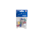 Pince à papier MAUL 215 Foldback 32mm capacité 7mm assorti 12 pièces