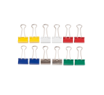 Pince à papier MAUL 215 Foldback 32mm capacité 7mm assorti 12 pièces