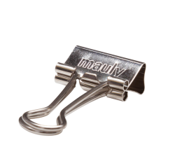 Pince à papier MAUL 215 Foldback 19mm capacité 7mm argent 12 pièces