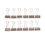 MAUL 215 Foldback Paper Clips 19mm 7mm Capacity Silver 12 Pieces