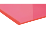 Boekensteun MAUL 10x10x13cm acryl set 2 neon rood transparant